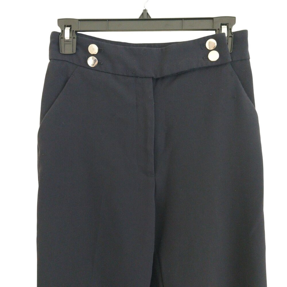 H&M Sailor Trouser Dress Pants Slacks Excellent Condition Size 4 Navy Blue - Picture 2 of 8